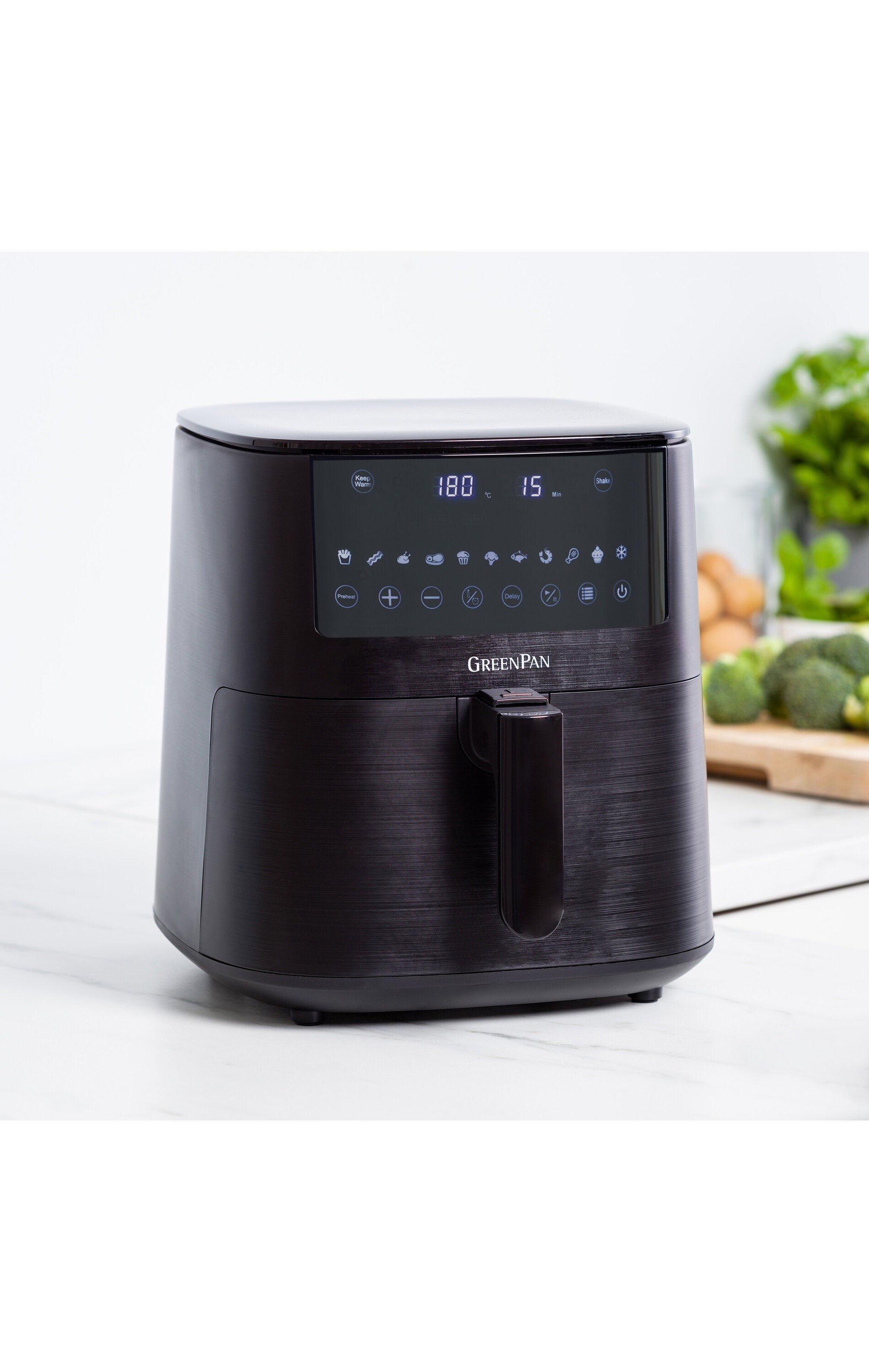 Bistro XL Airfryer med 1 kurv, sort - 7,2 L